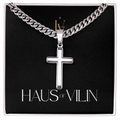 Artisan Cross with Cuban Link Chain
